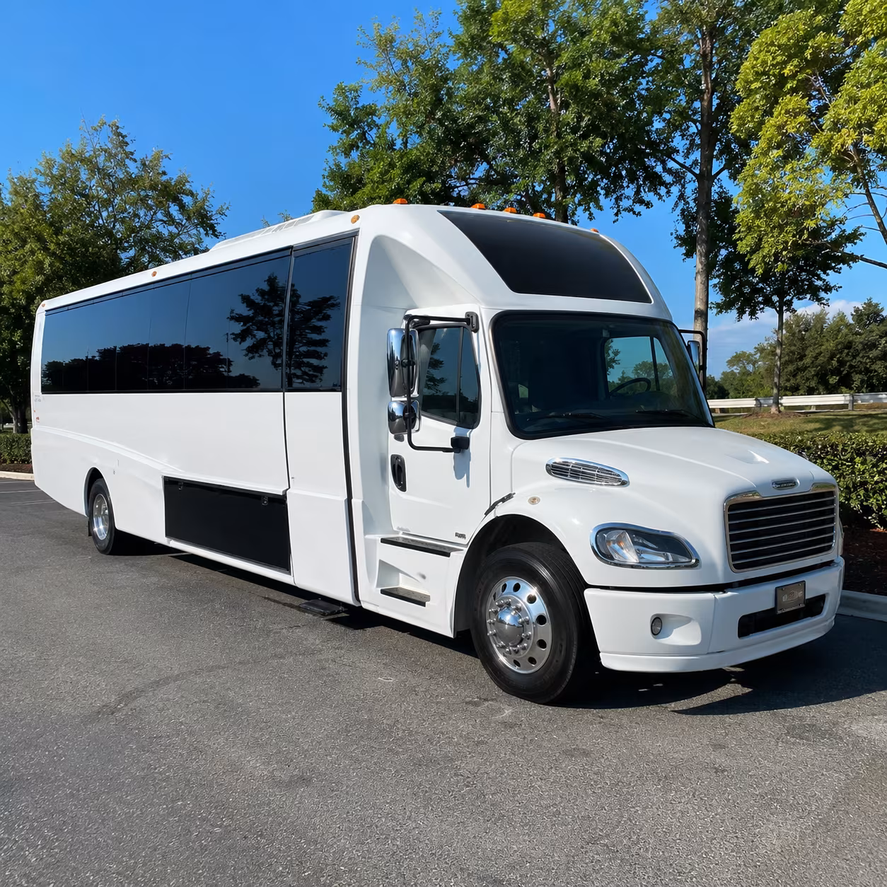 bridal party bus rentals for the wedding morning in hesperia