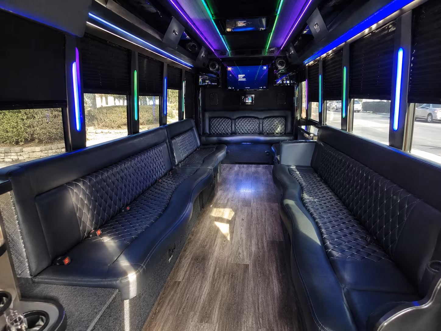 hesperia 15 passenger party bus interior