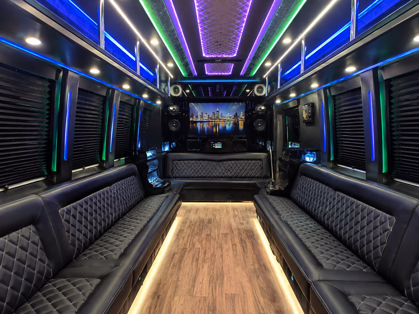 hesperia 25 passenger party bus interior