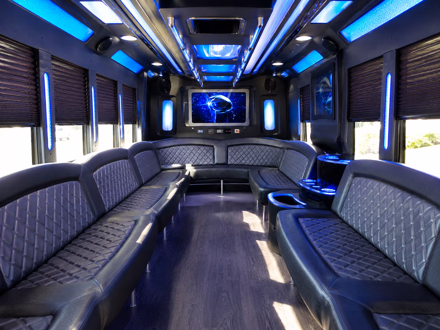 hesperia 28 passenger party bus inside