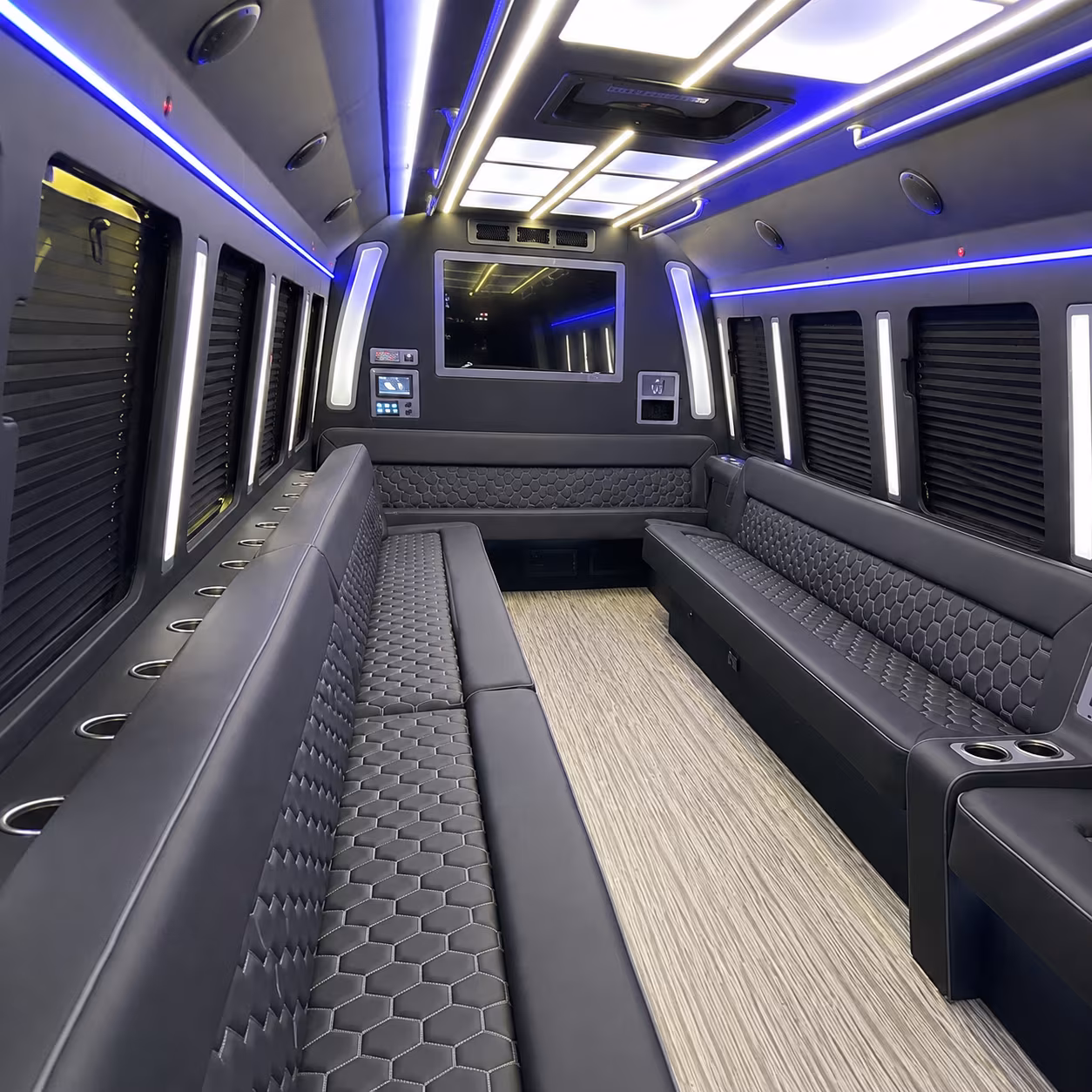 hesperia 40 passenger party bus inside