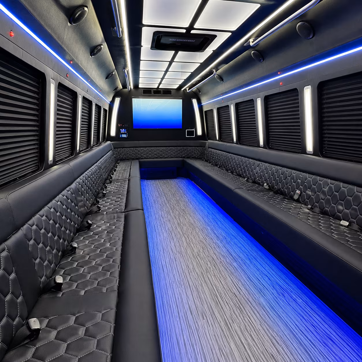 hesperia 50 passenger party bus inside