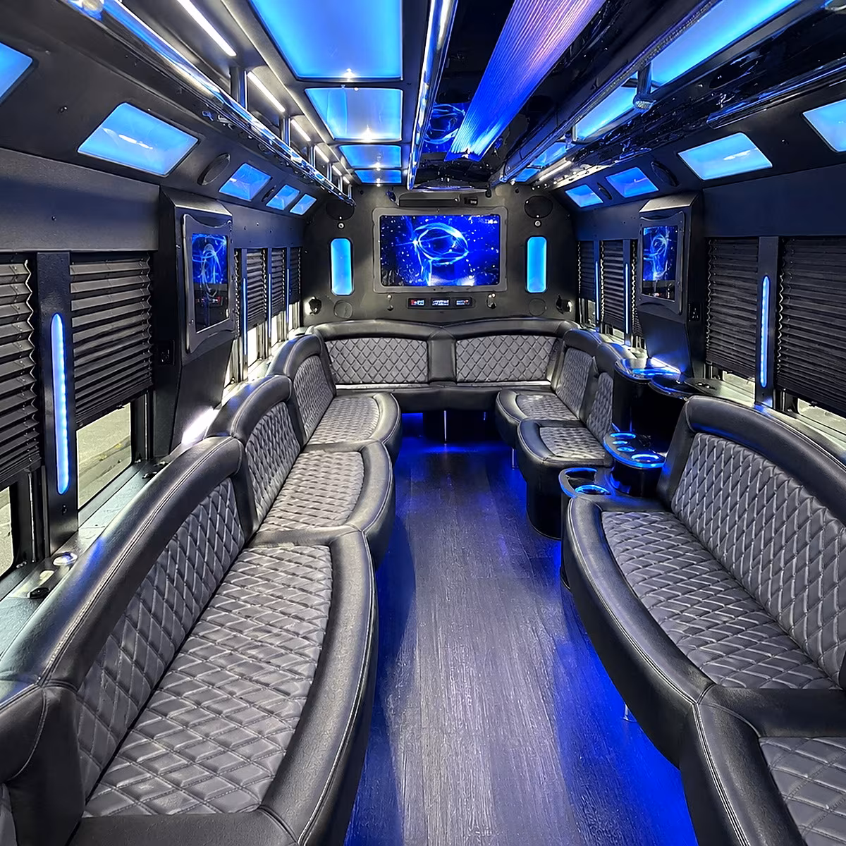 hesperia 50 passenger party bus interior