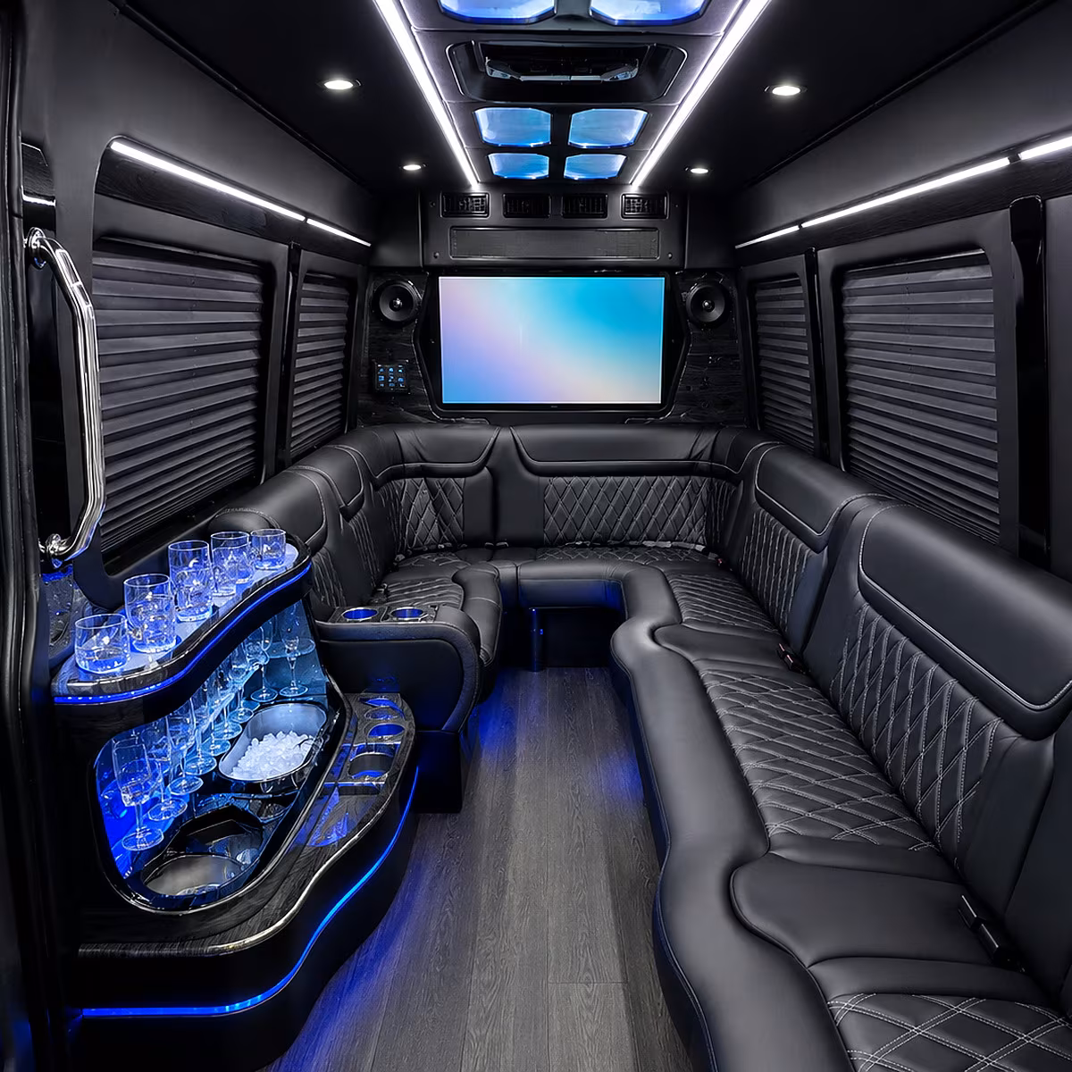 hesperia party bus rental interior
